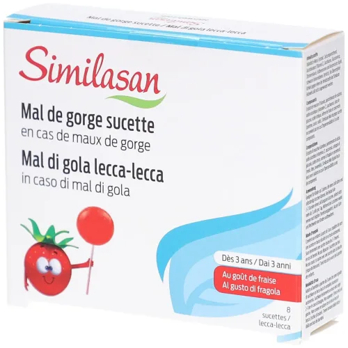 Similasan Halsschmerzen Lutschbonbons mit Erdbeergeschmack
