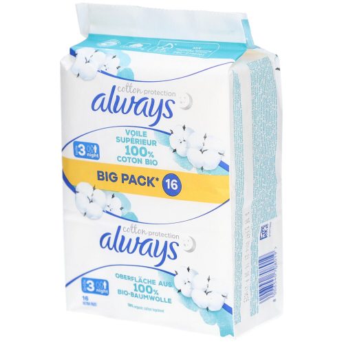 Always, always Ultra Binde Cotton Protection Night mit Flügeln BigPack (16 Stück)