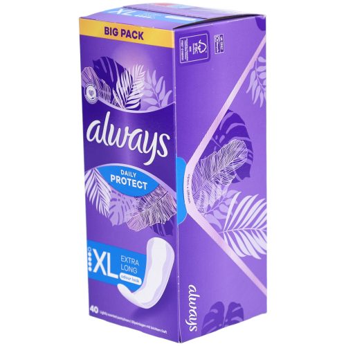 Always, always Slipeinlage Daily Protect Extra Long mit leichtem Duft BigPack (40 Stück)