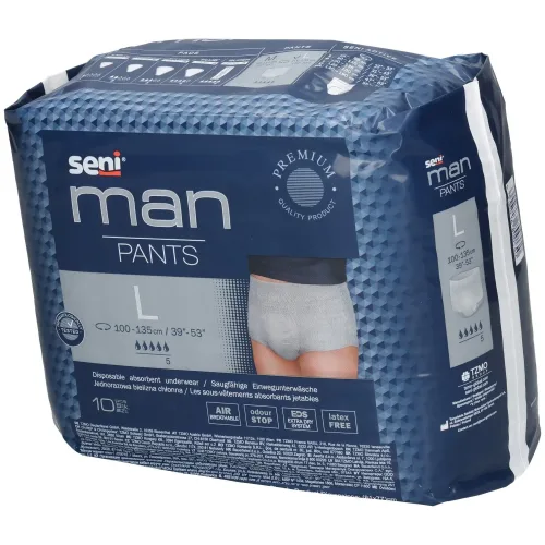 SENI, Seni Man Pants, Grösse L, Umfang 100-135cm (10 Stk)