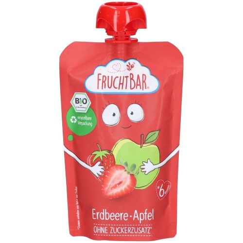 FruchtBar, FRUCHTBAR Fruchtpüree Bio Erdbeere Apfel (100 g)