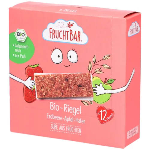 FRUCHTBAR, FRUCHTBAR Bio Riegel Erdbeere Apfel Hafer (6x23g)