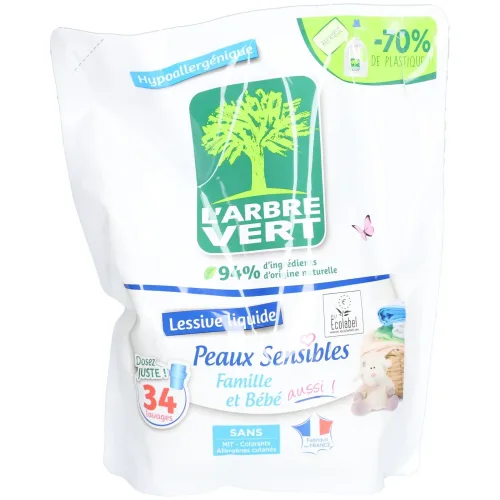 L'ARBRE VERT, L'ARBRE VERT Flüssigwaschmittel Refill empfindlich (1.53lt)