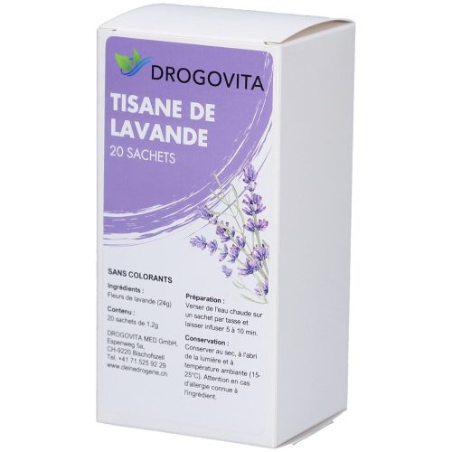 Drogovita, DROGOVITA Lavendelblüten Tee (20 Beutel)
