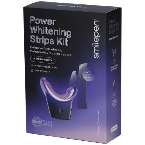 SmilePen, Smilepen Power Whitening Strips Kit 7x2 Strips 1x Whitening Accelerator (1 Stk)