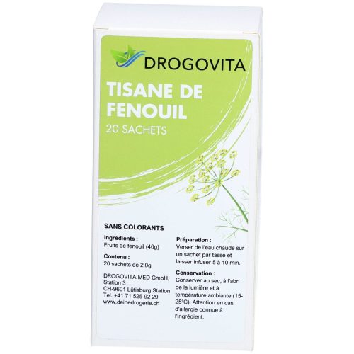 Drogovita, DROGOVITA Fenchel Tee (20 Beutel)