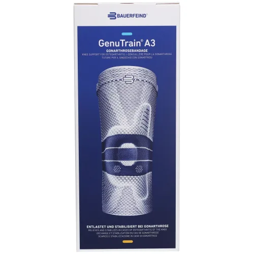 BAUERFEIND, Bauerfeind GenuTrain A3 Aktivbandage Gr4 rechts titan