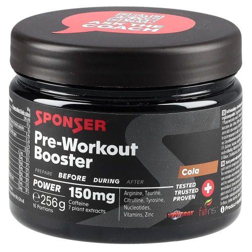 Sponser Sportnahrung AG, Sponser Pre-Workout Booster Cola Dose 256 g