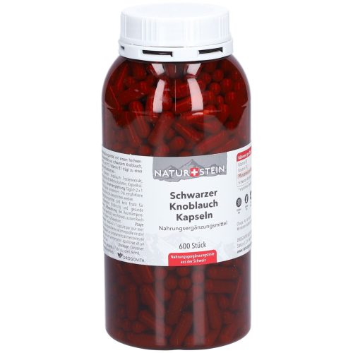 Drogovita MED GmbH, NATURSTEIN Schwarzer Knoblauch Kapseln 600 Stück