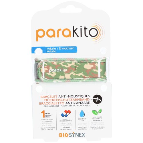 parakito, parakito Mückenarmband für Erwachsene, Tarnung (1 Stk)