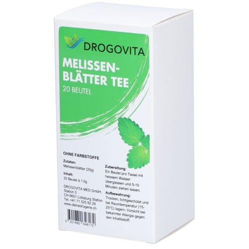 Drogovita, DROGOVITA Melissen Tee (20 Beutel)