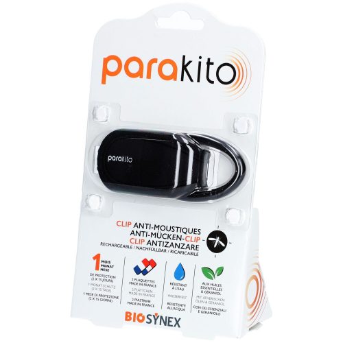 parakito, PARA'KITO Mückenschutz Clips für Kinderwagen Rucksack schwarz (1 Stk)