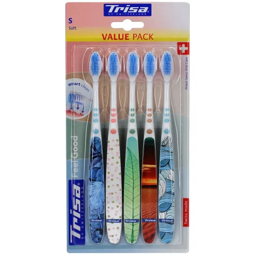 Trisa, Trisa - Feelgood soft Zahnbürste 5er Pack, 5 Stücke