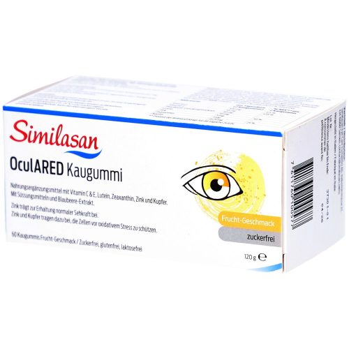 Similasan, Similasan OculARED Kaugummi mit Fruchtgeschmack, Vitamine für die Augen (60 Stk)