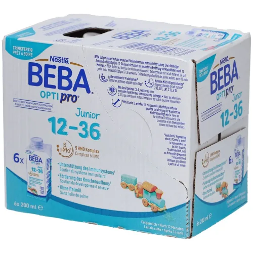 Nestlé BEBA, Nestlé Beba Optipro Junior Babymilch, 12-36 Monate (6x200ml)