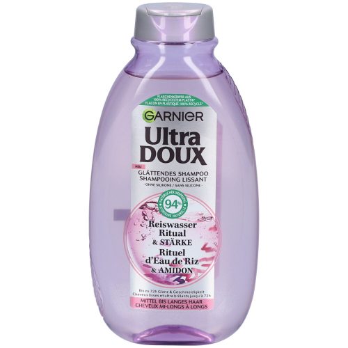 GARNIER Ultra DOUX, GARNIER Ultra DOUX glättendes Shampoo Reiswasser Ritual & Stärke (300ml)