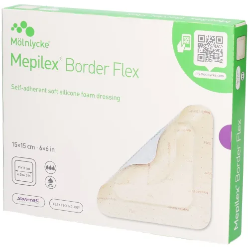 Mepilex, Mepilex Border Flex Schaumverband, 15x15cm (5 Stk)