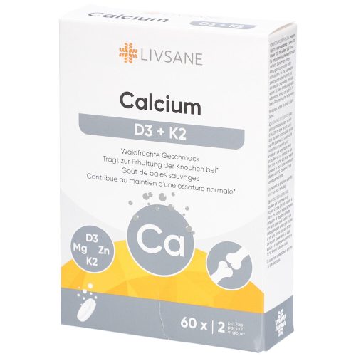 Livsane, Livsane Calcium + D3 + K2 Brausetabletten (60 Stk)