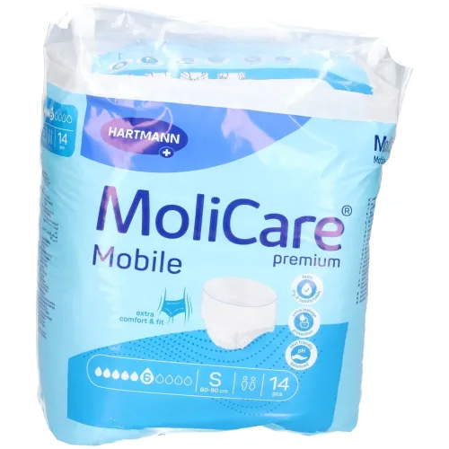 MoliCare, MoliCare Premium Inkontinenz-Pants, Taille 60-90cm, Stärke 6 (14 Stk)