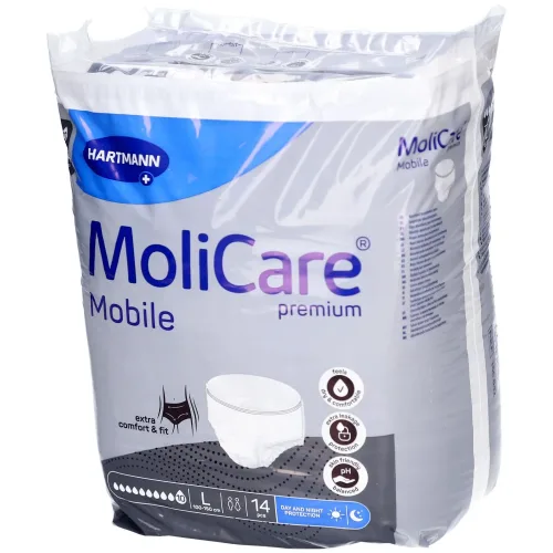 MoliCare, MoliCare Premium Mobile, 10 Tropfen, Grösse L, Hüftumfang 100-150cm (14 Stk)