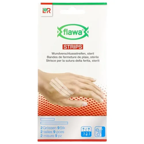 FLAWA, FLAWA Strips Wundverschlussstreifen, 2 Grössen (9 Stk)