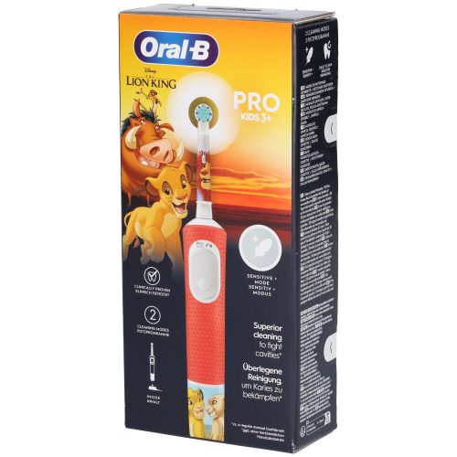 Oral-B, Oral-B Vitality Pro 103 Kids Der König der Löwen Elektrische Zahnbürste – rot