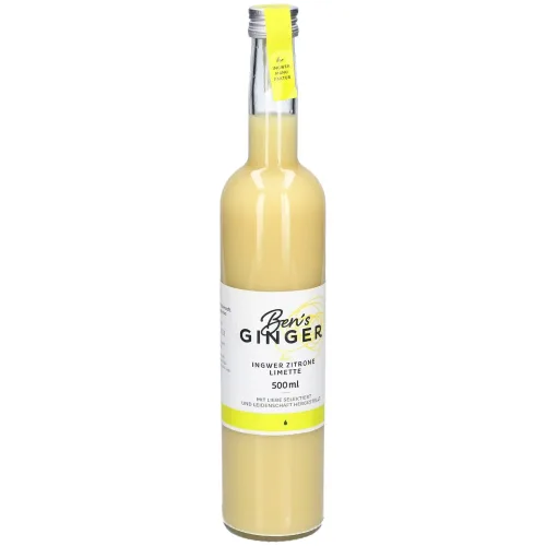 Ben's GINGER, Ben's GINGER Bio Ingwer-Zitronen-Limettenkonzentrat ohne Zucker (500ml)