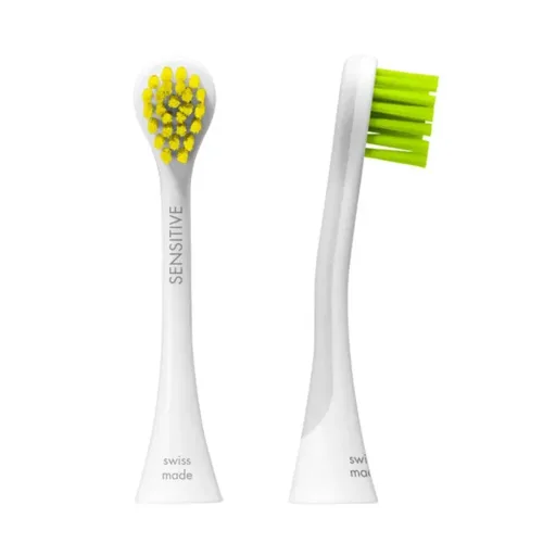 CURAPROX, CURAPROX Hydrosonic Ersatzbürste sensitive, gelb-grün (2 Stk)