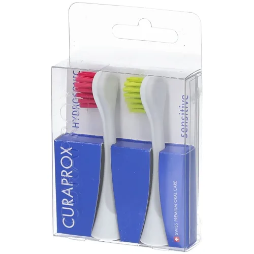 CURAPROX, CURAPROX Hydrosonic Ersatzbürste sensitive, rot-grün (2 Stk)