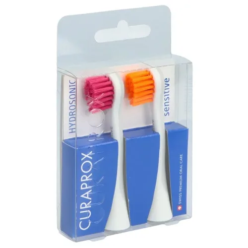 CURAPROX, CURAPROX Hydrosonic Ersatzbürste sensitive, rot-orange (2 Stk)