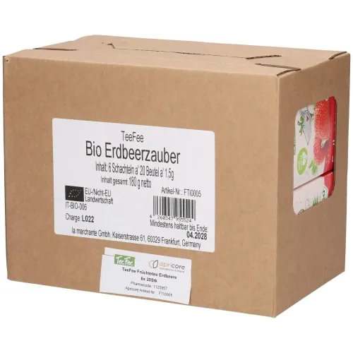 TeeFee, TeeFee Früchtetee Bio Erdbeere (6x20 Beutel)