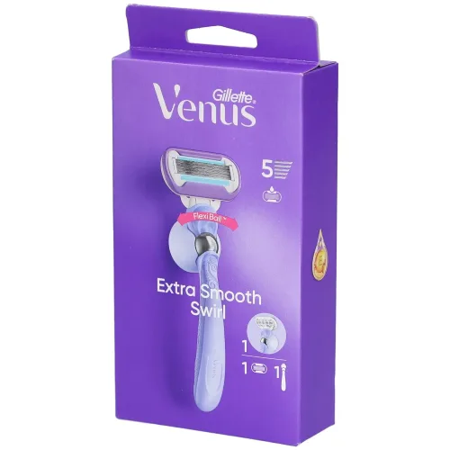 Gillette, Gillette Venus Extra Smooth Swirl Rasierer + 1 Klinge + Duschhänger (1 Stk)