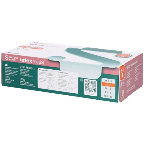 sempermed, sempermed latex comfort Handschuhe, Grösse S (100 Stk)