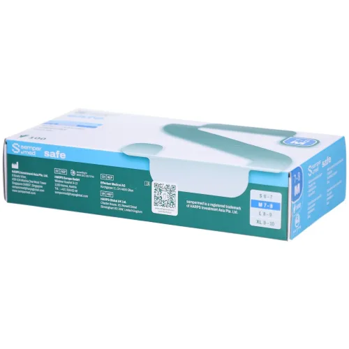 sempermed, sempermed Nitrilhandschuhe safe, Grösse M, Handumfang 17-19cm (100 Stk)