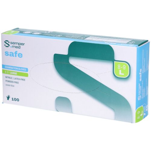 sempermed, sempermed Nitrilhandschuhe safe, Grösse L, Handumfang 19-21cm (100 Stk)