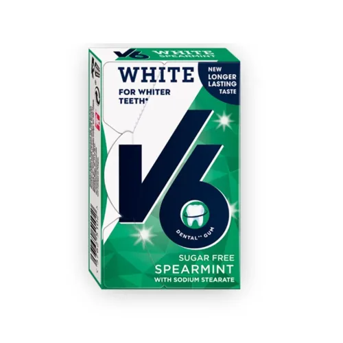 V6, V6 White Kaugummi Spearmint (24x24g)