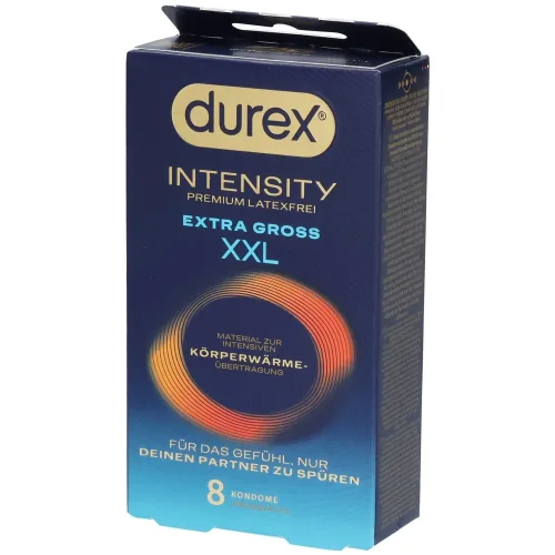 Durex, Durex - Intensity Extra Gross XXL Premium Latexfreie Kondome - Nitril - 8 Stück