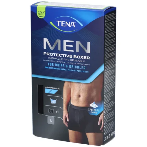 Tena, Tena Men waschbare Unterhose schwarz, Grösse L, Hüftumfang 91-97cm (1 Stk)