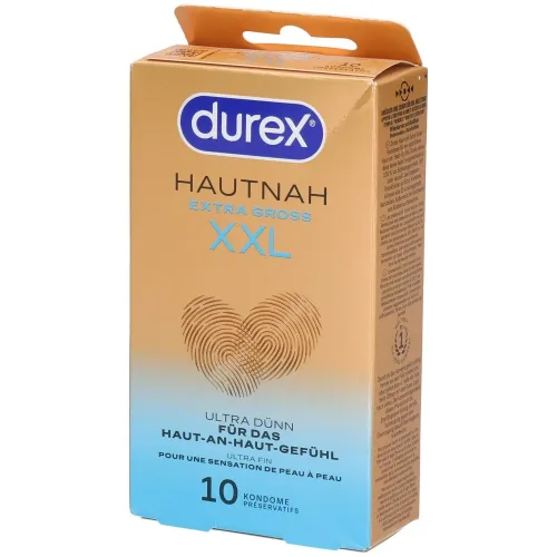 Durex, Durex - Kondome Hautnah Extra Gross Ultra Dünn - XXL - Naturkautschuklatex, Silikon - 10 Stk