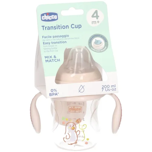 Chicco, Chicco Transition Cup 200ml, pink, ab 4 Monate (1 Stk)