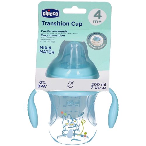 Chicco, Chicco Transition Cup 200ml, blau, ab 4 Monate (1 Stk)