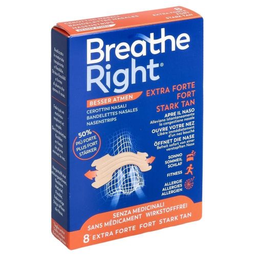 Breathe Right, Breathe Right Nasenpflaster, extrastark, hautfarben (8 Stk)