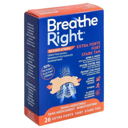 undefined, Breathe Right Nasenpflaster Extra Strength Tan 26 Stück