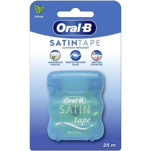 Oral-B, Oral-B Satin Tape, Zahnseide mit Minzgeschmack (25m)