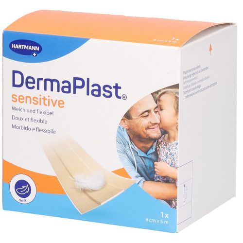 undefined, Dermaplast Sensitive Schnellverband Rolle beige 8 cm x 5 m