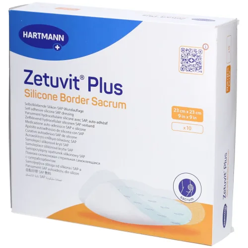 Zetuvit® Plus Silikonrand steril, Einzelverpackung 23 x 23 cm Kreuzbein