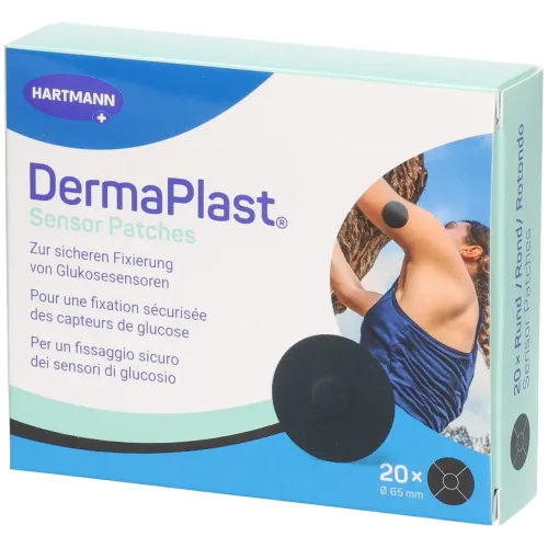 DERMAPLAST, DermaPlast Sensor Patch schwarz, Durchmesser 21mm (20 Stk)