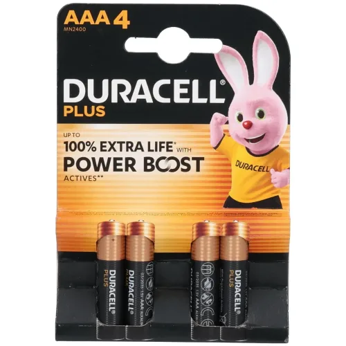 DURACELL, Duracell Plus Power Boost Micro (AAA)-Batterie Alkali-Mangan 1.5 V 4 St.