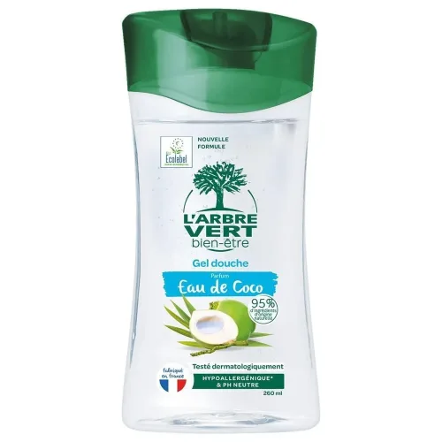 L'ARBRE VERT, L'ARBRE VERT Ökologisches Duschgel Kokoswasser (260ml)