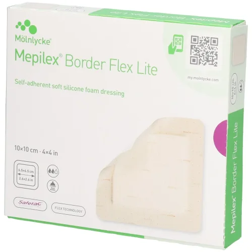 Mepilex, Mepilex Border Flex Lite, 10x10cm (5 Stk)
